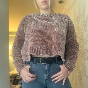 LA Hearts Blush Velvet sweater